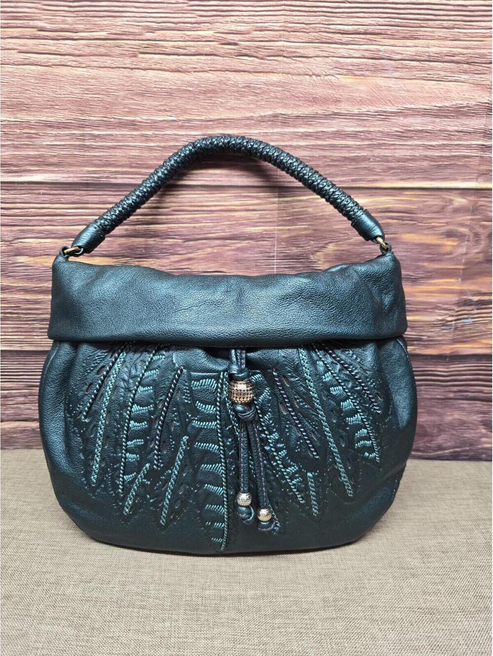 Brighton Nina Teal Embroidered Shoulder Bag – New, No Tags, Missing Long Strap